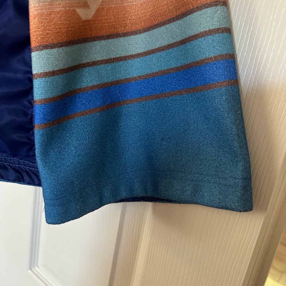 Leatherobe Blue Coat Aztec Coat. Size small. - Picture 9 of 12